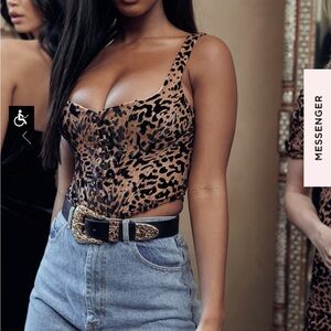JACQUELINE
LEOPARD PRINT CORSET BUSTIER